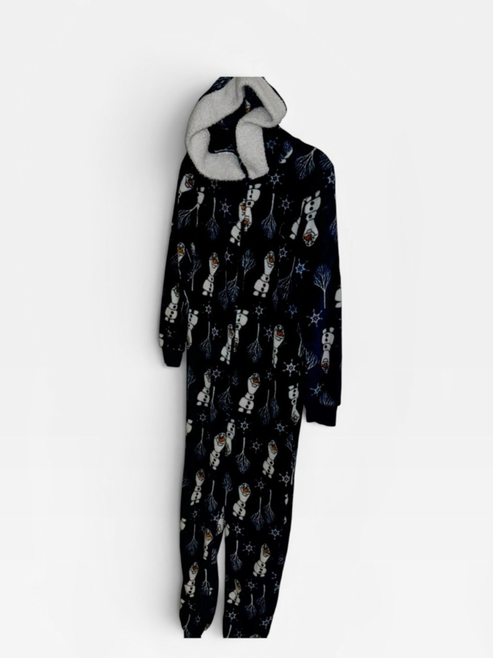 Disney frozen 2 Olaf navy blue onesie pajamas small S - Picture 1 of 7
